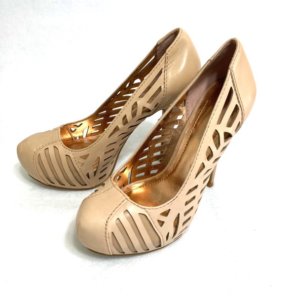 Bcbg Bg-elba Mojave Vachetta Tan Womens Heels Aztec Mayan Sz 6.5B - Picture 2 of 8